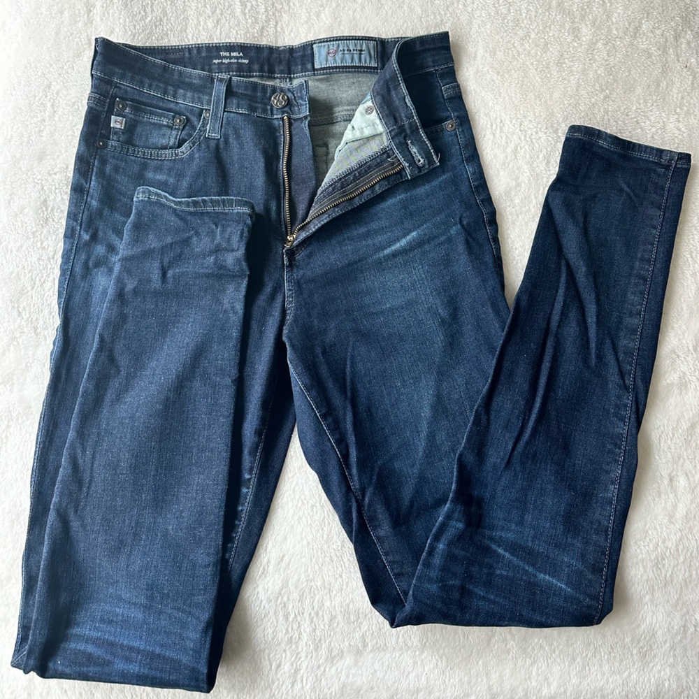 AG DEMIN | the Mila: super high rise skinny jean | size: 29R | lightly worn